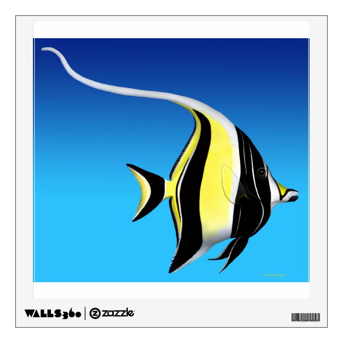 Indo Pacific Moorish Idol Fish Wall Decal