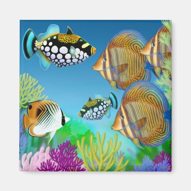 Indo Pacific Reef Fish Magnet (Front)