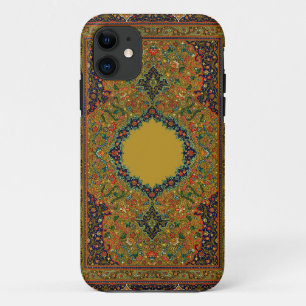 indo persan carpet pattern texture motif folk flor iPhone 11 case