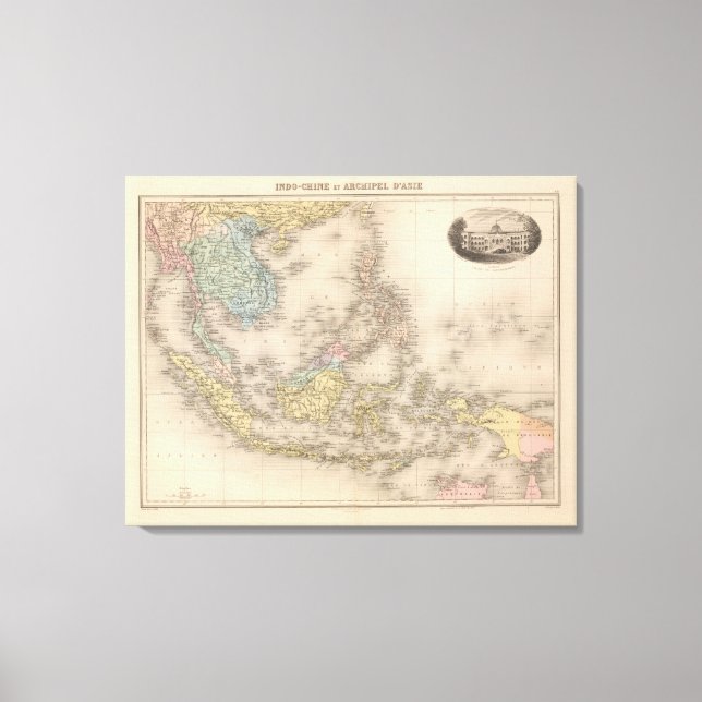 Indochina archipelago of Asia Canvas Print (Front)