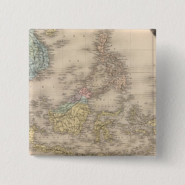 Indochina archipelago of Asia Pinback Button (Front)