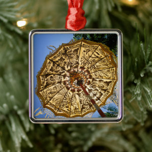 Indonesia, Bali Temple Umbrella Metal Ornament