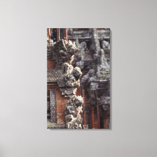 Indonesia, Bali, Ubud, Stone carvings of Hindu Canvas Print