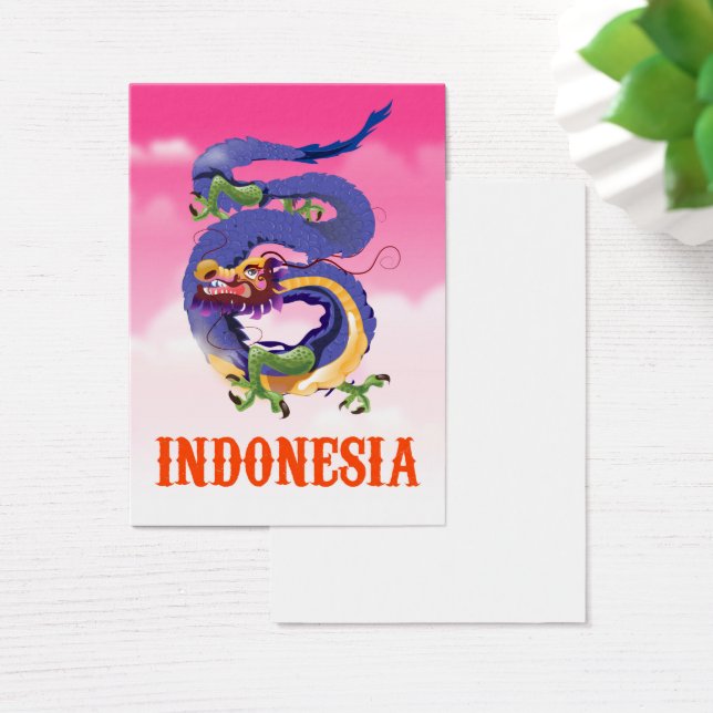 Indonesia Dragon retro travel poster (Desk)