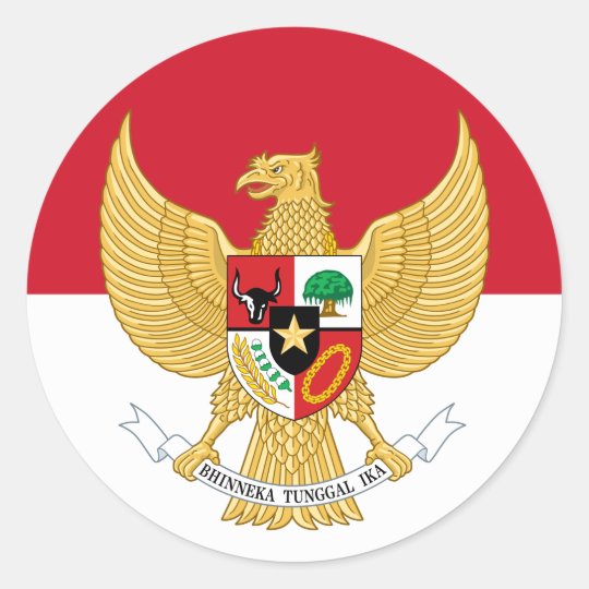  indonesia emblem classic round sticker Zazzle com