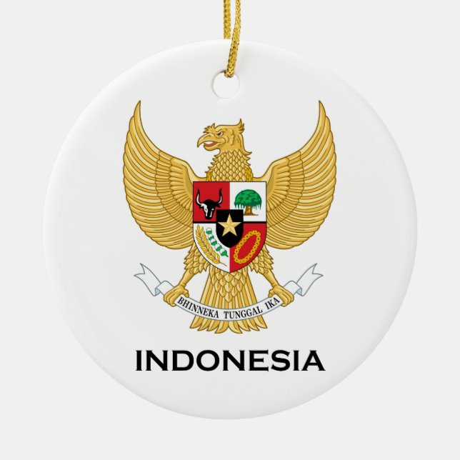 INDONESIA - emblem/flag/coat of arms/symbol Ceramic Ornament (Front)