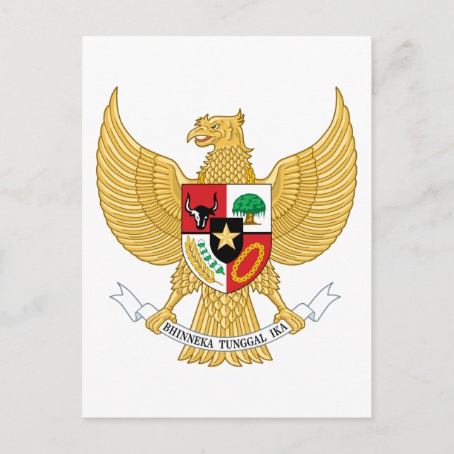 indonesia emblem postcard (Front)