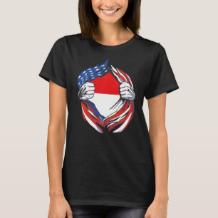 Indonesia Flag American Proud of My Indonesian Her T-Shirt