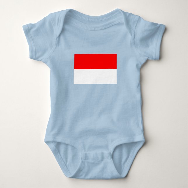 Indonesia Flag Baby Bodysuit (Front)