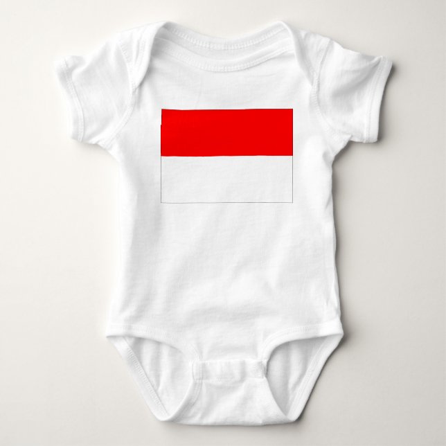 Indonesia Flag Baby Bodysuit (Front)