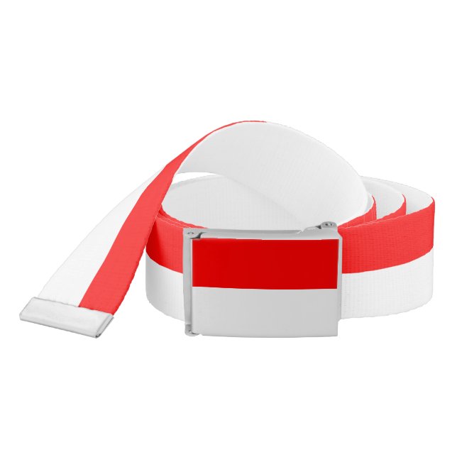Indonesia Flag Belt (Snake)