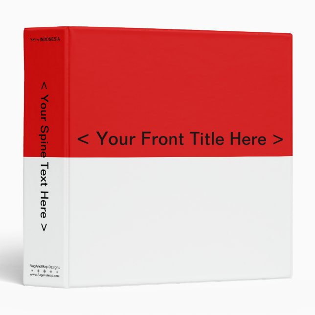 Indonesia Flag Binder (Front/Spine)