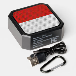 Indonesia flag bluetooth speaker