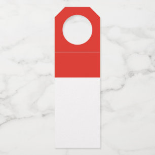 Indonesia flag bottle hanger tag