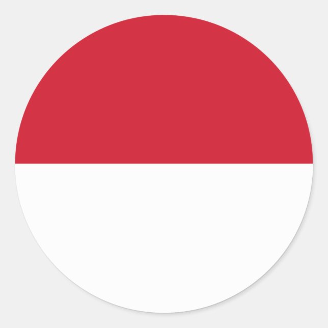 Indonesia flag  classic round sticker (Front)
