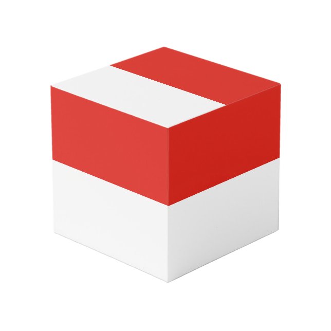 Indonesia flag cube (Front Angled)