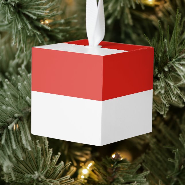 Indonesia flag cube ornament (Tree)