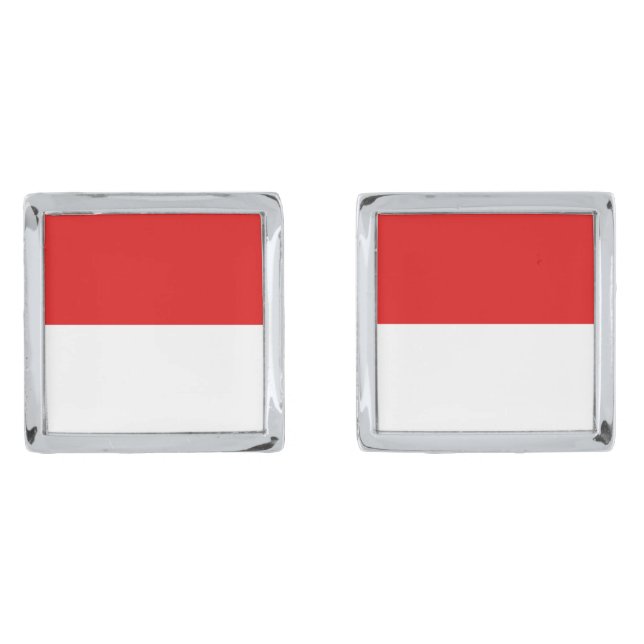 Indonesia Flag Cufflinks (Front)