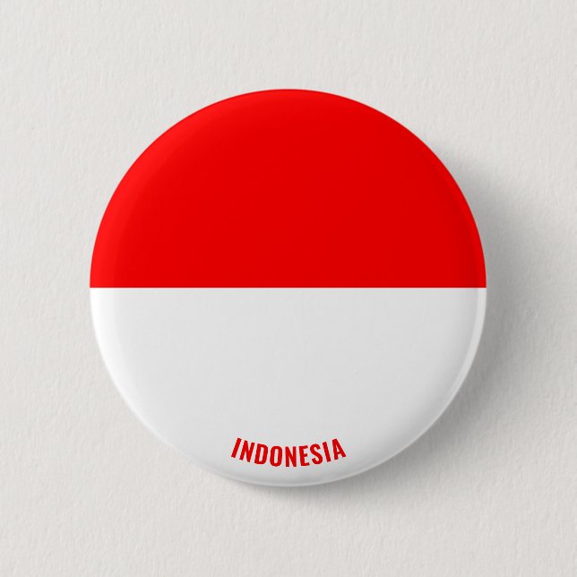 Indonesia Flag Cute Patriotic Button (Front)