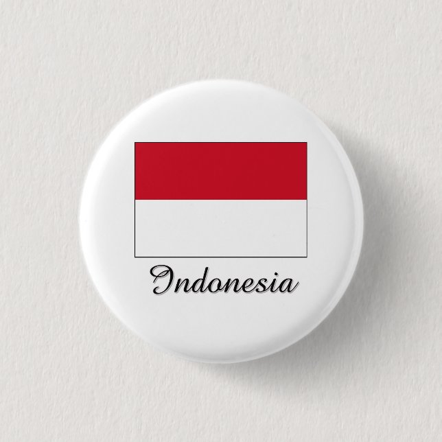 Indonesia Flag Design Button (Front)