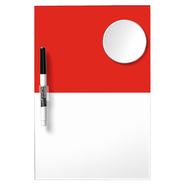 Indonesia flag dry erase board with mirror (Front)