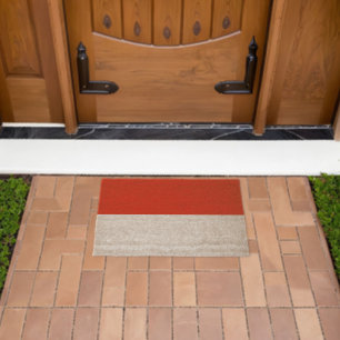 Indonesia flag fiber doormat