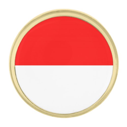 Indonesia Flag Gold Finish Lapel Pin