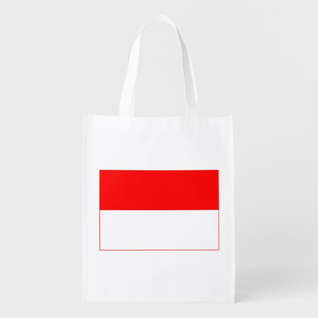 Indonesia Flag Grocery Bag (Front)