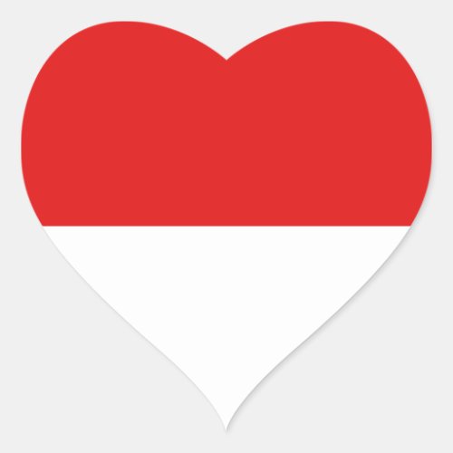 Indonesia Flag Heart Sticker