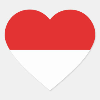 Indonesia Flag Heart Sticker
