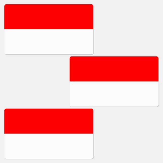 Indonesia Flag Labels (Group)