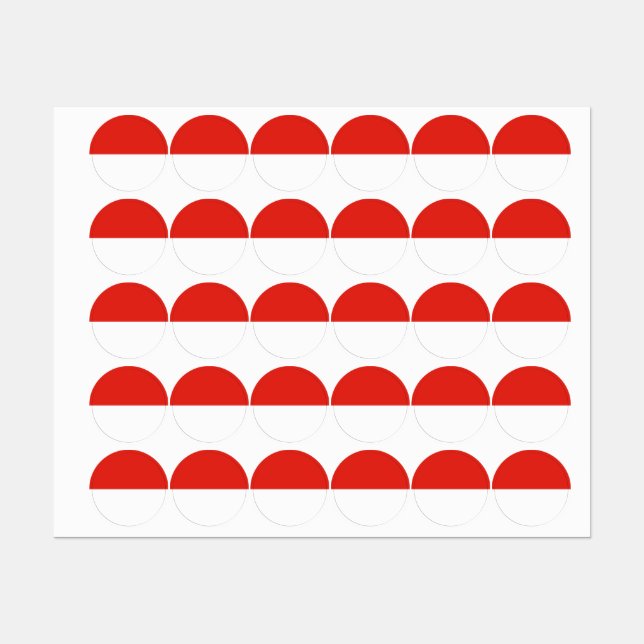 Indonesia flag labels (Sheet)