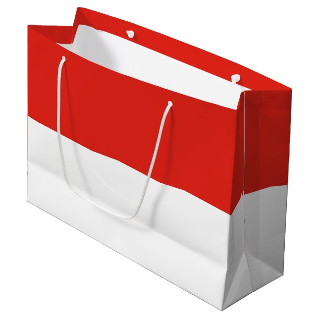 Indonesia flag large gift bag (Front Angled)