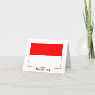 Indonesia Flag Letterpress Thank You Card