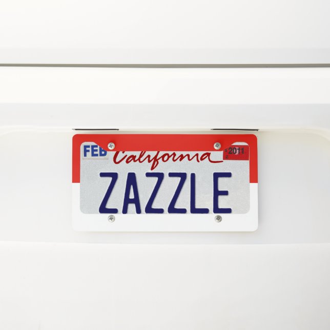 Indonesia flag license plate frame (On Car)