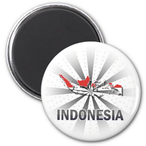 Indonesia Flag Map 20 Magnet