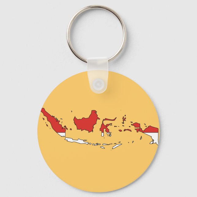 Indonesia flag map keychain (Front)