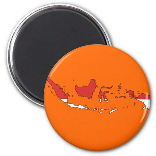 Indonesia flag map magnet