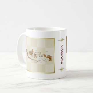 Indonesia Flag + Map Mug