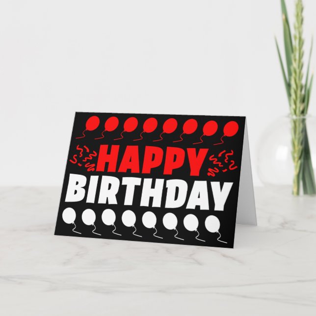 Indonesia Flag Patriotic Birthday Card (Front)