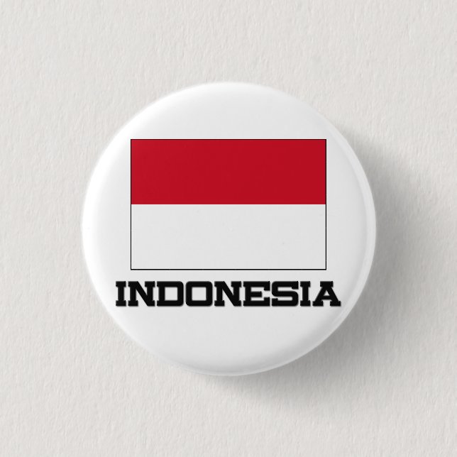 Indonesia Flag Pinback Button (Front)