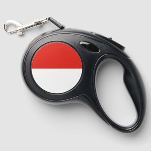 Indonesia flag retractable pet leash 