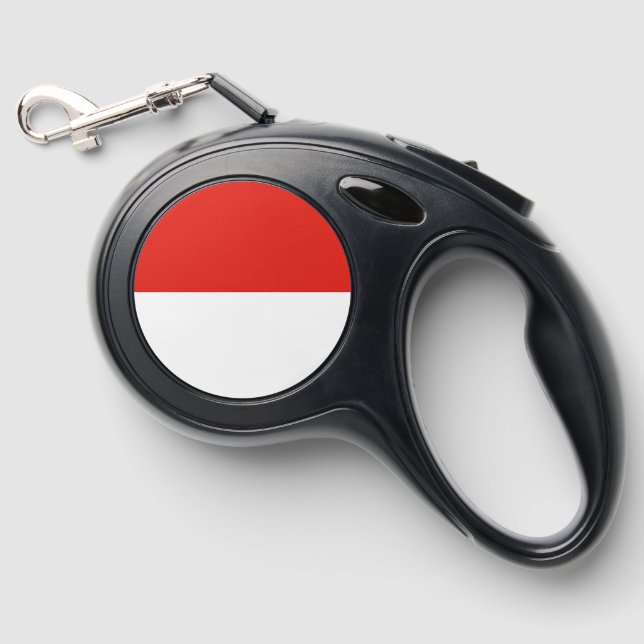 Indonesia flag retractable pet leash  (Front)