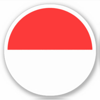 Indonesia Flag Round Sticker