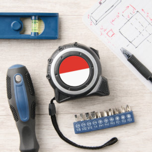 Indonesia flag tape measure