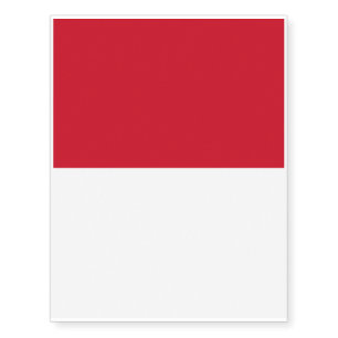 Indonesia Flag Temporary Tattoos