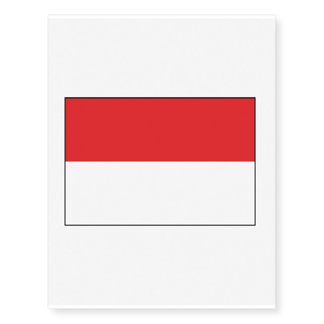Indonesia Flag Temporary Tattoos (Front)
