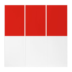 Indonesia flag triptych