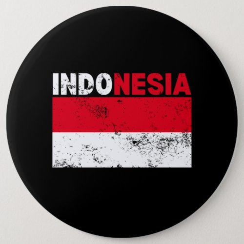 Indonesia Flag Vintage Button
