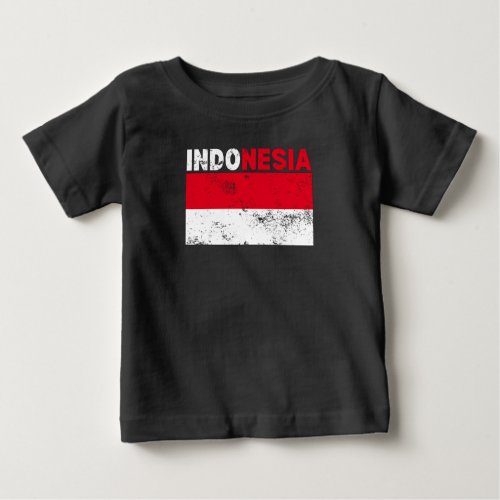 Indonesia Flag Vintage T_Shirt